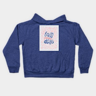 Pastel Lazy Summer Days Poster Kids Hoodie